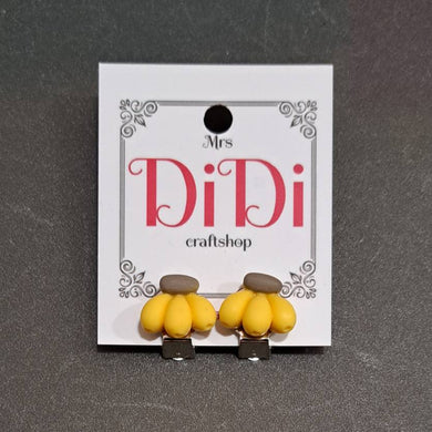 Σκουλαρίκια παιδικά κλιπς, μπανάνες 2204243